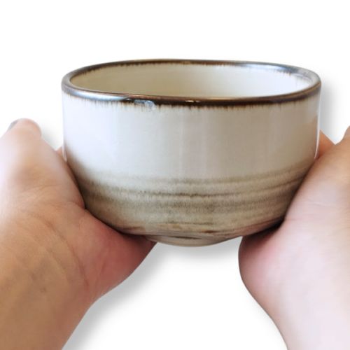 MINO WARE CLOUDY WHITE MATCHA BOWL