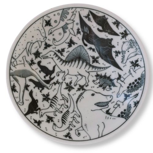 MINO WARE DINOSAUR PATTERN BOWL SET OF 2