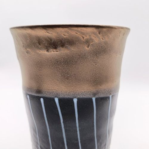 MINO WARE GOLD BRUSH TOKUSA FREE CUP PAIR SET