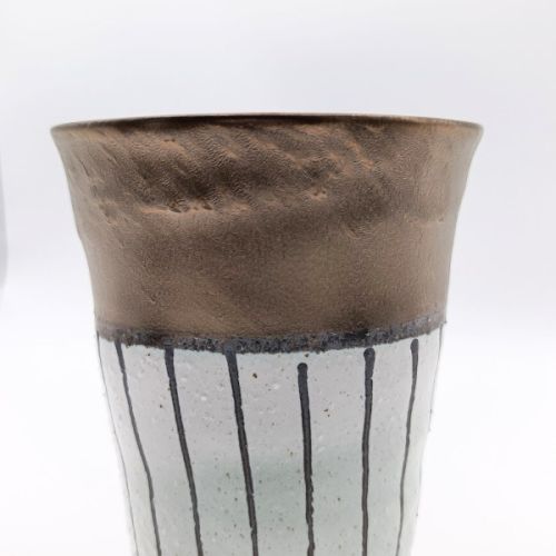 MINO WARE GOLD BRUSH TOKUSA FREE CUP PAIR SET