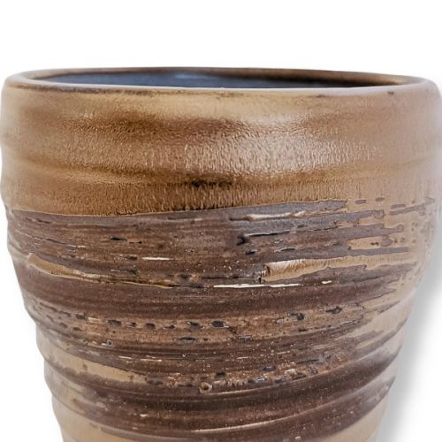 MINO WARE GOLD BRUSHED PATTERN ROCK CUP