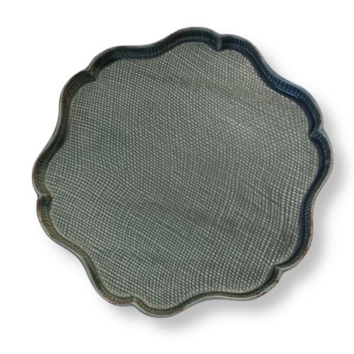 MINO WARE GREEN FLOWER SHAPED PLATE