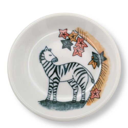 MINO WARE HANAFUDA DESIGN MAMEZARA SMALL PLATE SET OF 5