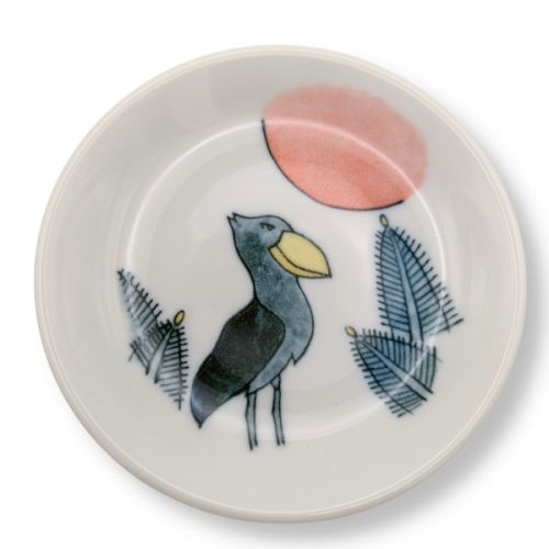 MINO WARE HANAFUDA DESIGN MAMEZARA SMALL PLATE SET OF 5