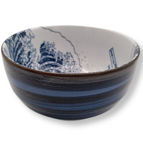 MINO WARE HOKUSAI THE GREAT WAVE BOWL 12.5CM