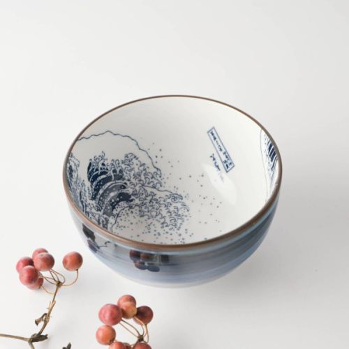 MINO WARE HOKUSAI THE GREAT WAVE BOWL 12.5CM