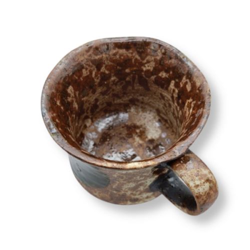 MINO WARE IGA ORIBE GLAZE COFFEE CUP AND SAUCER