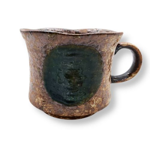 MINO WARE IGA ORIBE GLAZE COFFEE CUP AND SAUCER