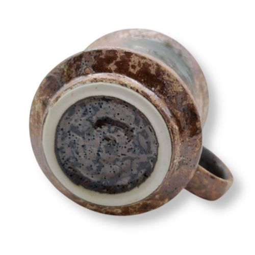 MINO WARE IGA ORIBE GLAZE COFFEE CUP AND SAUCER