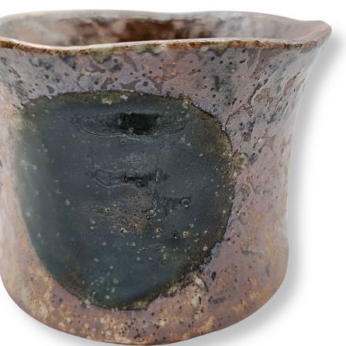 MINO WARE IGA ORIBE GLAZE COFFEE CUP AND SAUCER
