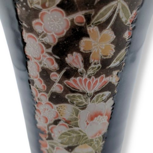 MINO WARE KAGA YUZEN PATTERN JAPANESE PORCELAIN PAIR TUMBLERS
