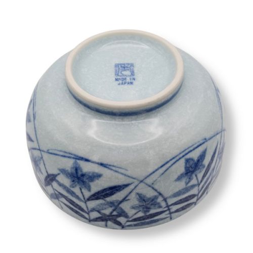MINO WARE KIKYO BELLFLOWER 16CM DONBURI BOWL WITH GIFT BOX