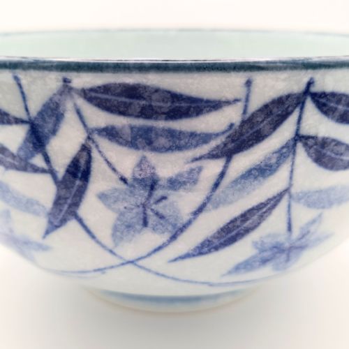 MINO WARE KIKYO BELLFLOWER 16CM DONBURI BOWL WITH GIFT BOX