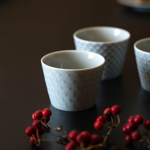 MINO WARE KISSYO TRADITIONAL PATTERN JAPANESE CHOKO CUP