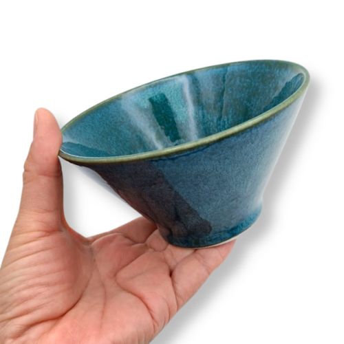 MINO WARE NATURAL GREEN MULTI BOWL SET OF 5 JAPANESE PORCELAIN
