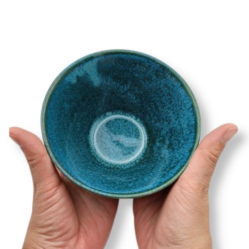MINO WARE NATURAL GREEN MULTI BOWL SET OF 5 JAPANESE PORCELAIN
