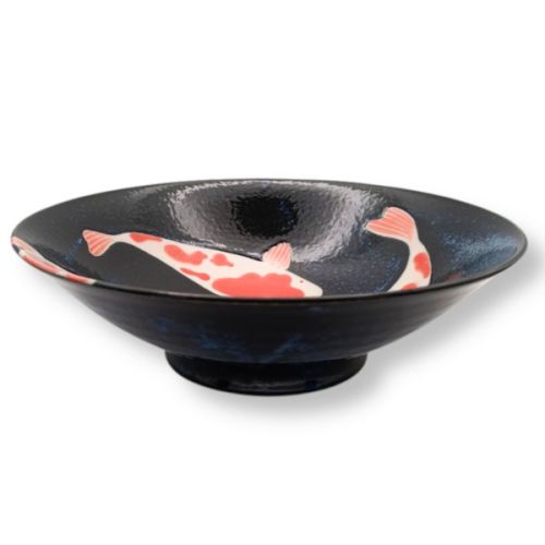 MINO WARE NISHIKI KOI FISH LARGE BOWL