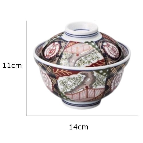 MINO WARE NISHIKI SMALL CHERRY BLOSSOMS SAKURA DONBURI BOWL WITH LID