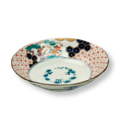 MINO WARE OLD IMARI STYLE DEEP PLATE SET OF 2
