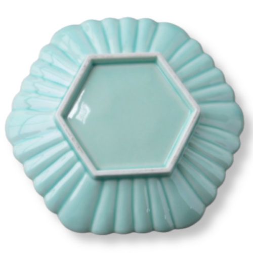 MINO WARE PEACOCK PLATE 2-COLOR SET