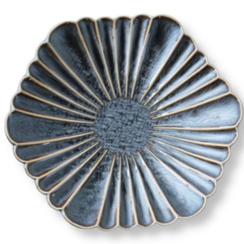 MINO WARE PEACOCK PLATE 2-COLOR SET