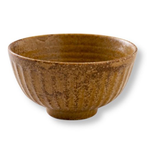 MINO WARE SHINOGI WALNUT BROWN SMALL RICE BOWL SET OF 2