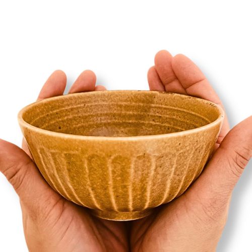 MINO WARE SHINOGI WALNUT BROWN SMALL RICE BOWL SET OF 2