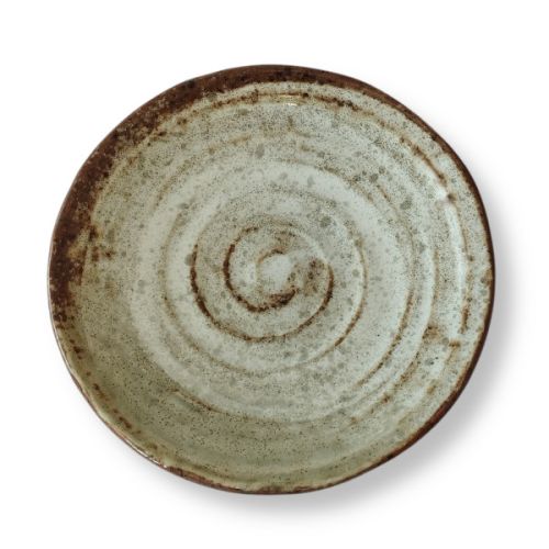 MINO WARE SPIRAL CARVING PLATE SET OF 5