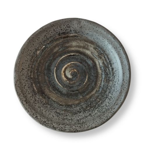 MINO WARE SPIRAL CARVING PLATE SET OF 5