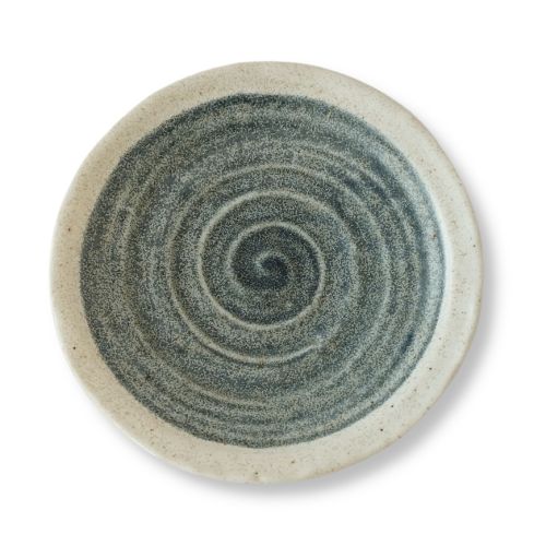 MINO WARE SPIRAL CARVING PLATE SET OF 5