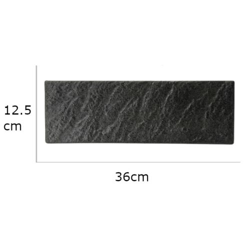 MINO WARE SUSHI SQUARE PLATE SET IN BLACK AND WHITE