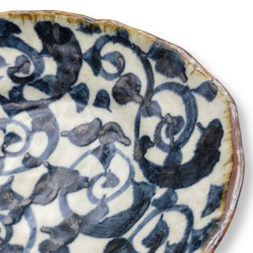 MINO WARE TAKO KARAKUSA ARABESQUE MULTI PURPOSE BOWL