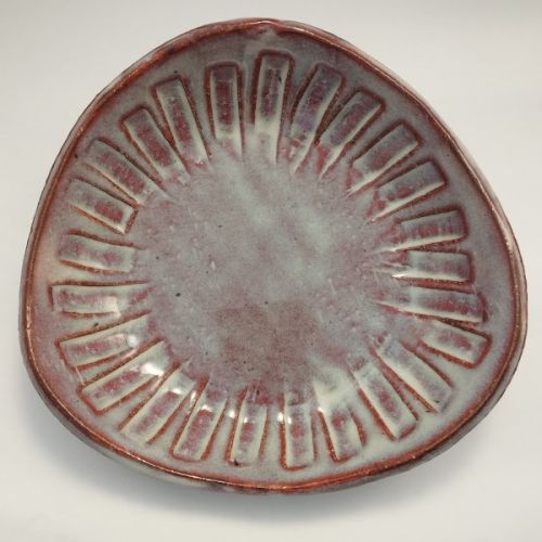 MINO WARE TOKUSA STRIPED PATTERN CUP AND SAUCER