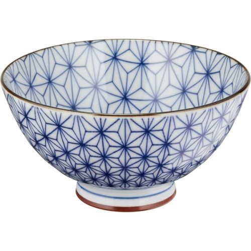MINO WARE TRADITIONAL PATTERN RICE BOWL SET OF 5