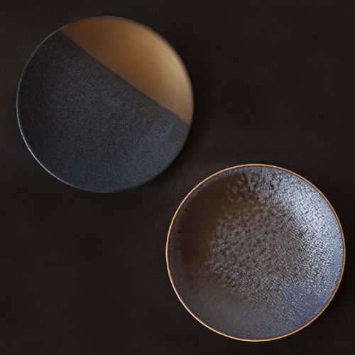 MINO WARE WABI STYLE CERAMIC LARGE PLATE 24CM