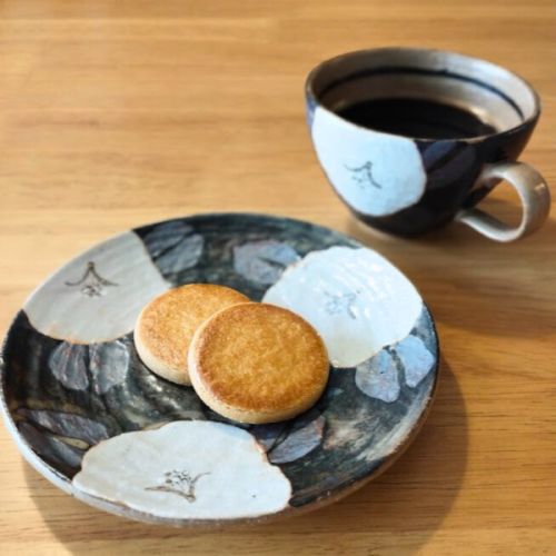 MINO WARE WHITE CAMELLIA COFFEE CUP & SAUCER
