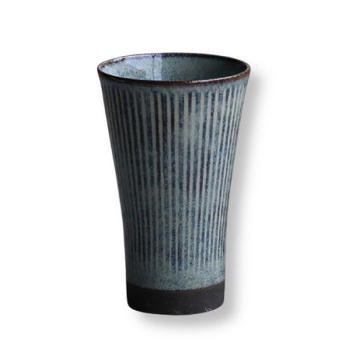 MODERN JAPANESE STYLE EARTH CARVING PAIR OF CUPS