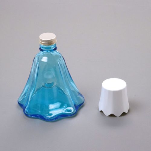 YAMACO JAPANESE FUJIYAMA SHAPED GLASS BOTTLE 
