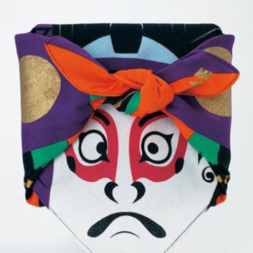 MUSUBI JAPANESE FUROSHIKI LUCKY CAT MANEKI NEKO KABUKI 48CM