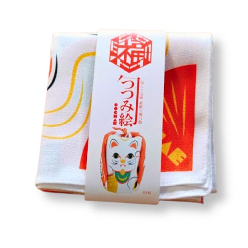 MUSUBI JAPANESE FUROSHIKI LUCKY CAT MANEKI NEKO KABUKI 48CM