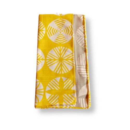 MUSUBI JAPANESE FUROSHIKI REVERSIBLE ISA YELLOW & GRAY 48CM