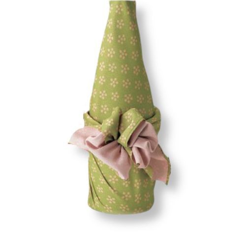 MUSUBI JAPANESE FUROSHIKI RIKYU UME PLUM GREEN PINK 70CM