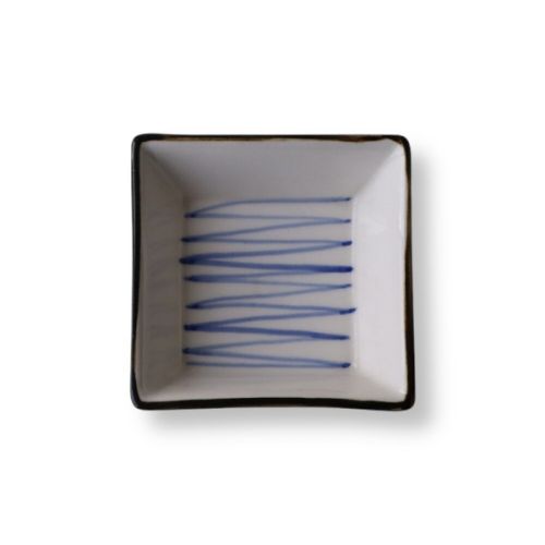 SET OF 8 MODERN JAPANESE-STYLE SQUARE SMALL PLATES
