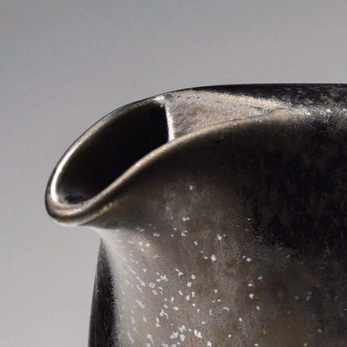 TOKONAME WARE BLACK SILVER GLITTER LIDLESS TEAPOT