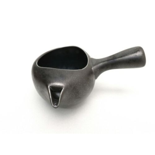 TOKONAME WARE BLACK SILVER GLITTER LIDLESS TEAPOT