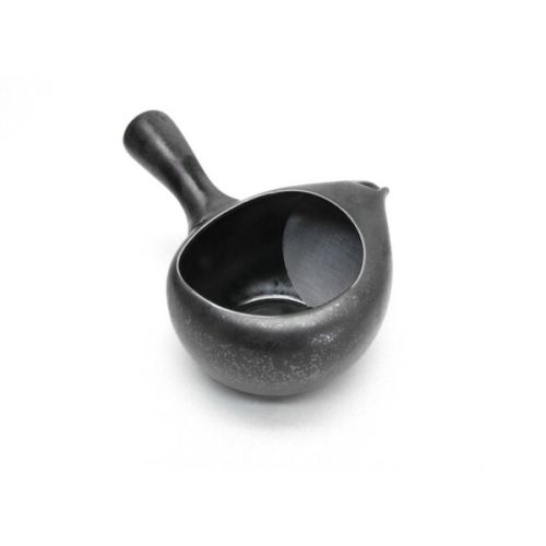 TOKONAME WARE BLACK SILVER GLITTER LIDLESS TEAPOT