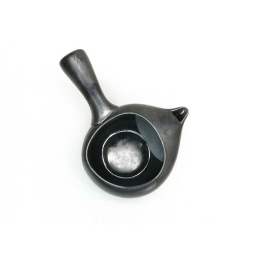 TOKONAME WARE BLACK SILVER GLITTER LIDLESS TEAPOT