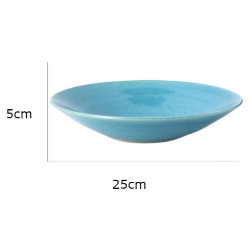 TOKONAME WARE KEIGAMA TURKISH BLUE JAPANESE POTTERY PLATE