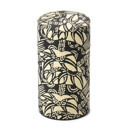 YAMACO TIN TEA CANISTER HAIKARASAN JAPANESE MODERN PATTERN