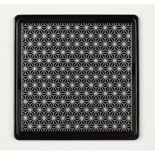 YAMANAKA LACQUERWARE BLACK TWO-TIER OJU BOX